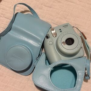 Instax Light Blue Instant Camera with Case